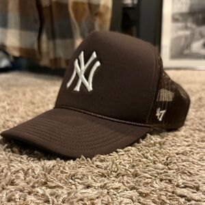 47 Brand - Brown Yankees Baseball Snap Back Hat (Adjustable)